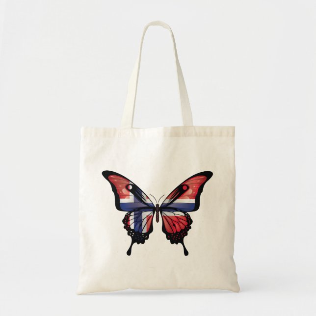 Tote Bag Drapeau papillon de Norvège (Devant)