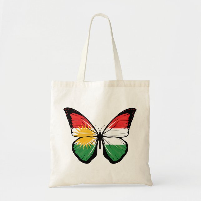 Tote Bag Drapeau papillon du Kurdistan (Devant)