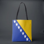 Tote Bag Drapeau patriotique de Bosnie-Herzégovine<br><div class="desc">Le drapeau national de la Bosnie-Herzégovine.</div>