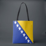 Tote Bag Drapeau patriotique de Bosnie-Herzégovine<br><div class="desc">Le drapeau national de la Bosnie-Herzégovine.</div>