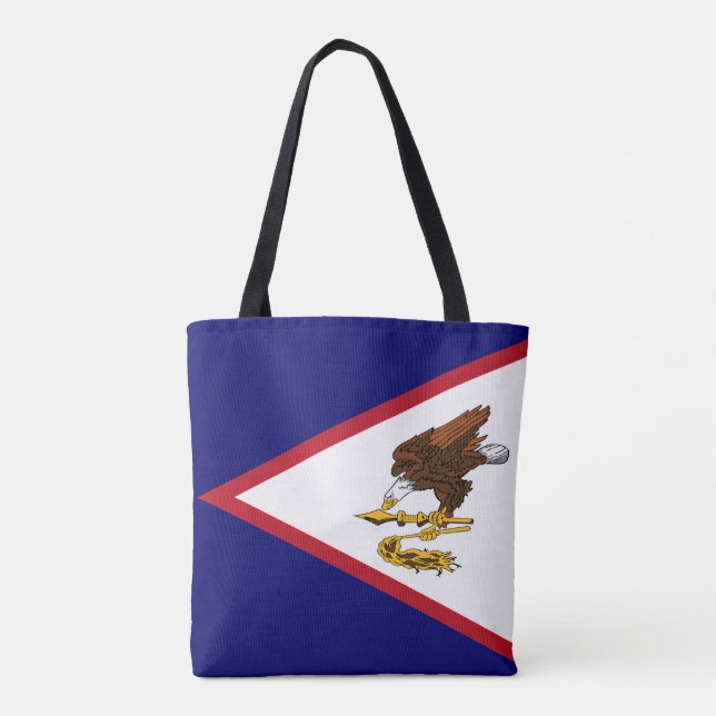 Tote Bag Drapeau patriotique des Samoa américaines (Dos)