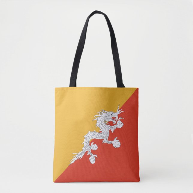 Tote Bag Drapeau patriotique du Bhoutan (Devant)
