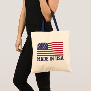 Tote Bag Drapeau Patriotique Rouge Blanc Bleu Étoiles Et Fr