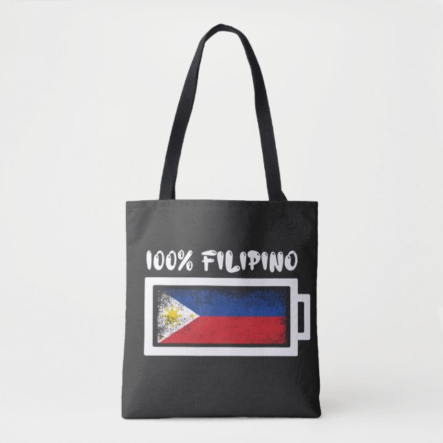 Tote Bag Drapeau philippin à 100 % (Devant)