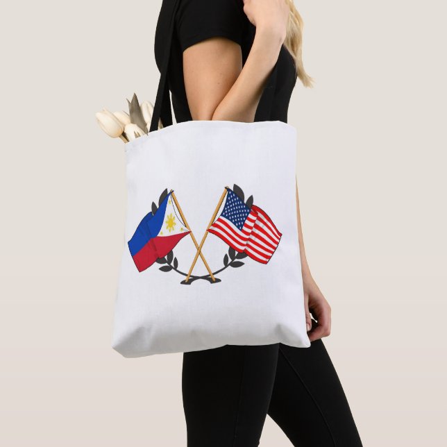 Tote Bag Drapeau philippin américain Patrimoine philippin V (De près)