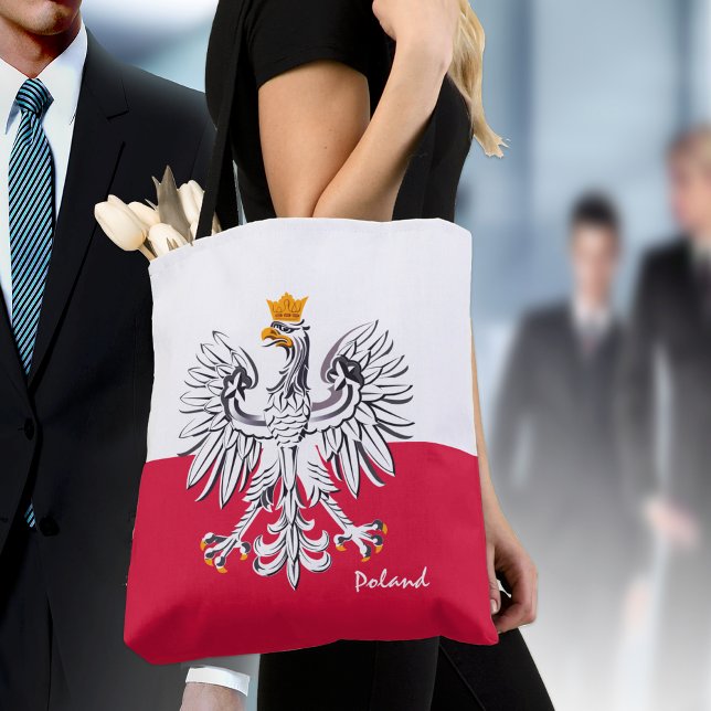 Tote Bag Drapeau polonais & Aigle, Pologne mode / fans spor (Créateur téléchargé)