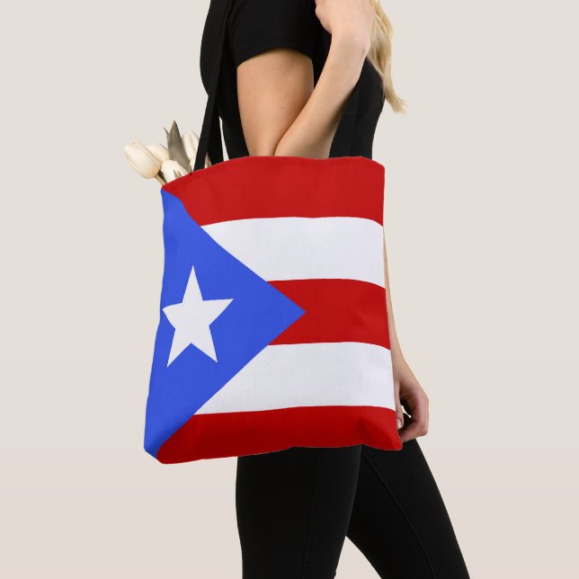 Tote Bag Drapeau Porto Rico (De près)