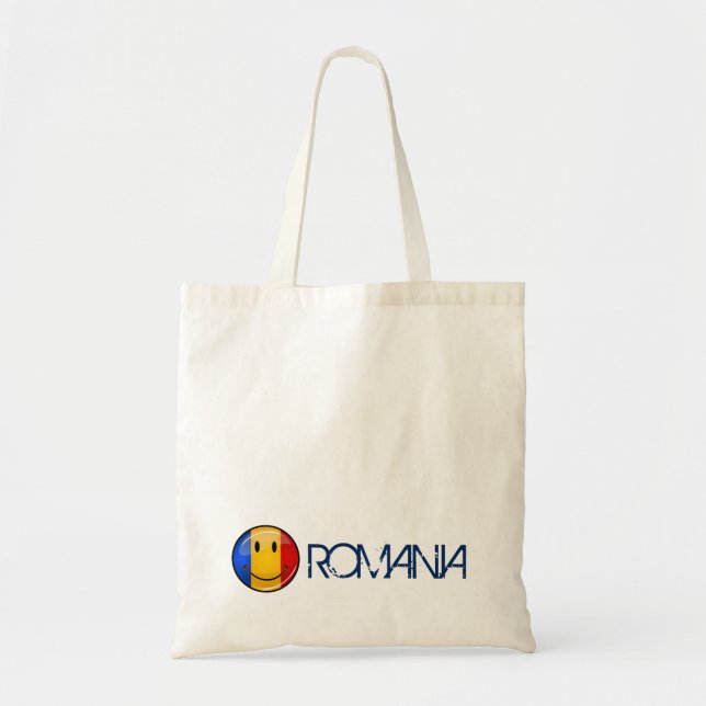 Tote Bag Drapeau roumain souriant (Devant)