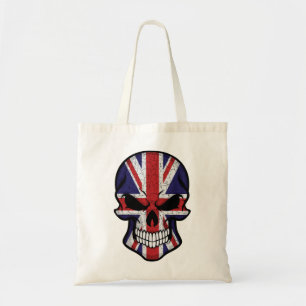 Tote Bag Drapeau Royaume-Uni Crâne Souriant