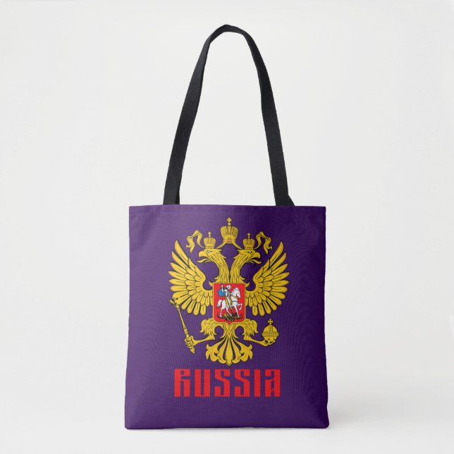 Tote Bag Drapeau russe Aigle impérial Russie orthodoxe (Devant)