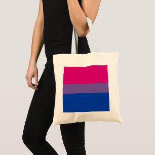 Tote Bag Drapeau SlipperyJoe's Bisexual Pride lavande-rose