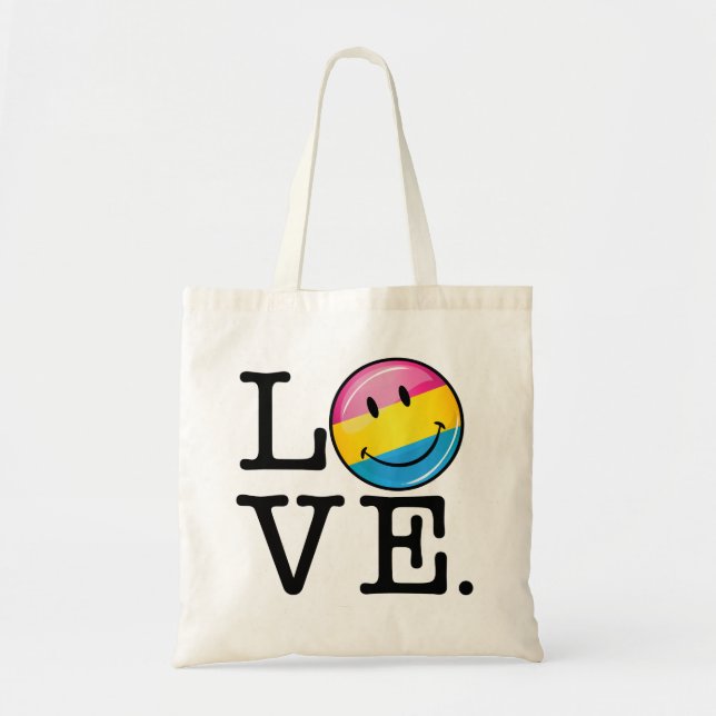 Tote Bag Drapeau souriant d'amour transexuel (Devant)