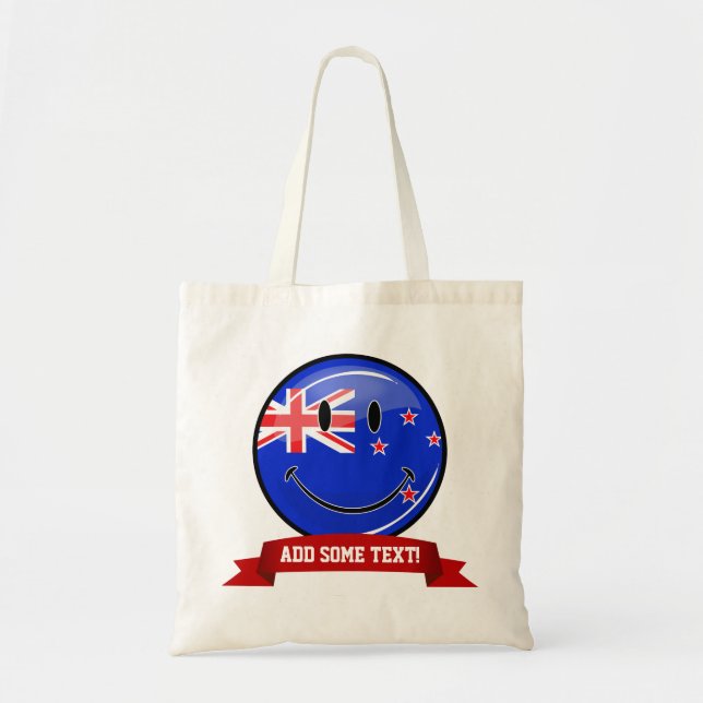 Tote Bag Drapeau souriant Nouvelle-Zélande (Devant)