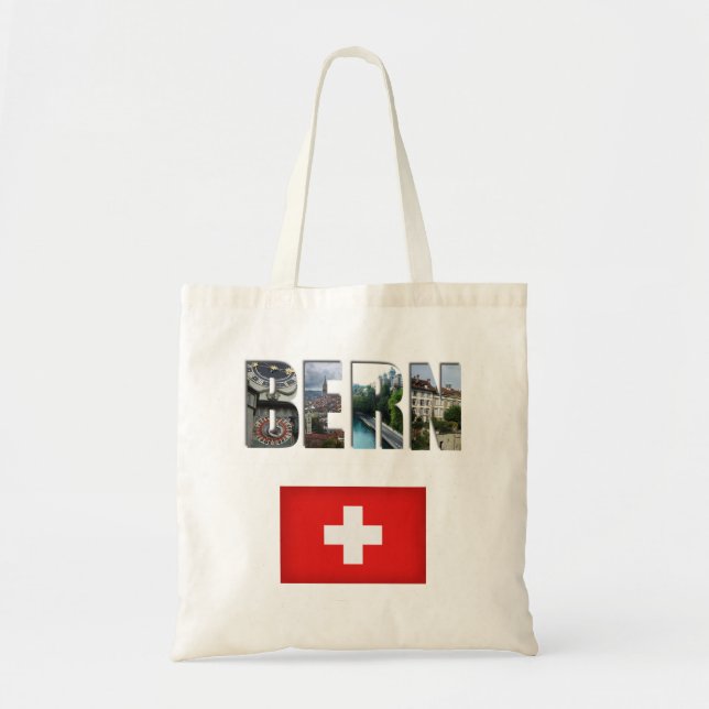 Tote Bag Drapeau suisse de Berne (Devant)
