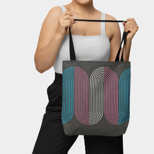 Tote Bag Drapeau transgenre Ligne minimaliste Art Déco