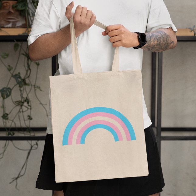 Tote Bag Drapeau Transgenre Rainbow Pride (Créateur téléchargé)