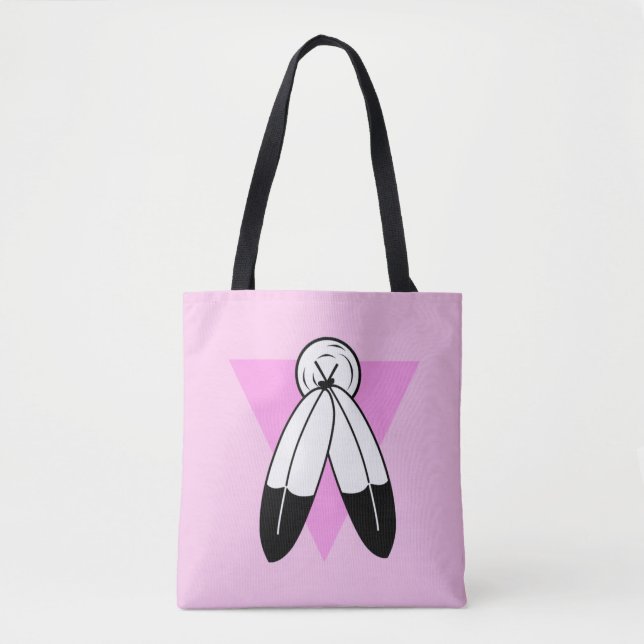 Tote Bag Drapeau Triangle Rose Two-Spirit (Devant)