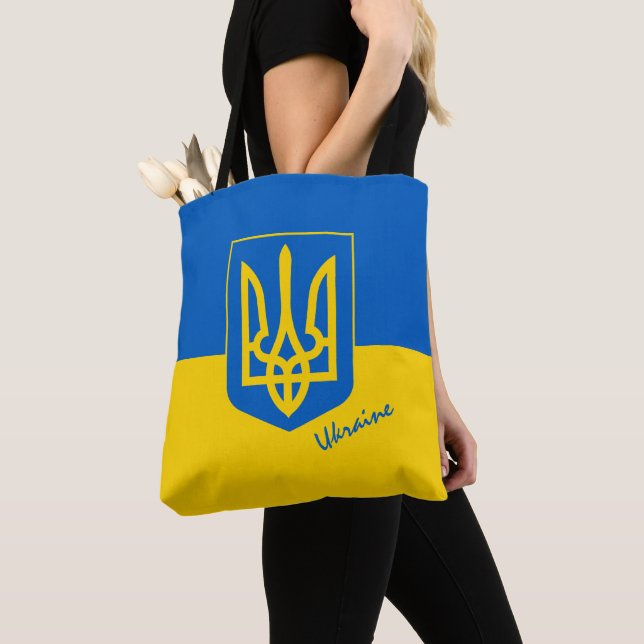 Tote Bag drapeau ukrainien & mode ukrainienne, shopping /sp (De près)