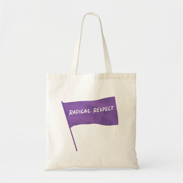 Tote Bag Drapeau violet de respect radical Fourre-tout (Devant)
