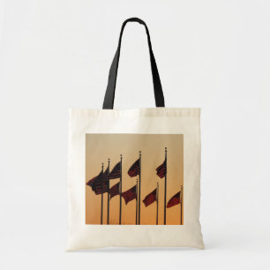Tote Bag Drapeaux au coucher du soleil American Patriotic U