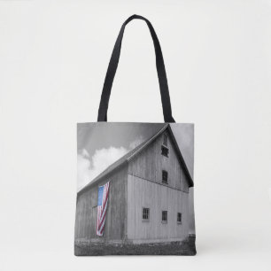 Tote Bag Drapeaux de nos agriculteurs - grange avec le