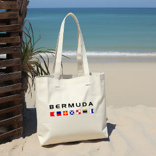Tote Bag Drapeaux des signaux marins des Bermudes Couleur c