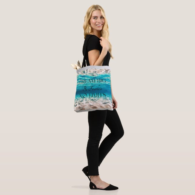 Tote Bag Dream Big Be Fearless No Limites (Sur le modèle)