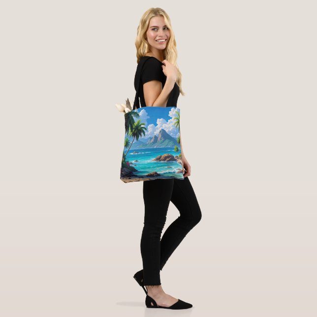 Tote Bag Dream On, Tropical Paradise, (Sur le modèle)