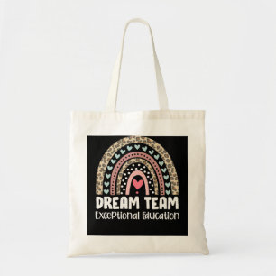 Tote Bag Dream Team Cute Rainbow Exceptional Education Spee