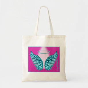 Tote Bag "Dreamlike Angelic Wings and Halo"