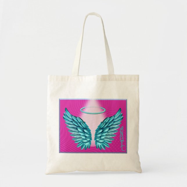 Tote Bag "Dreamlike Angelic Wings and Halo" (Devant)