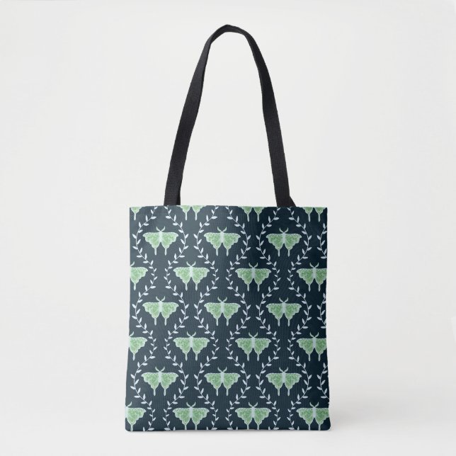 Tote Bag Dreamy Moths & Vines - Nature Whimsical (Devant)