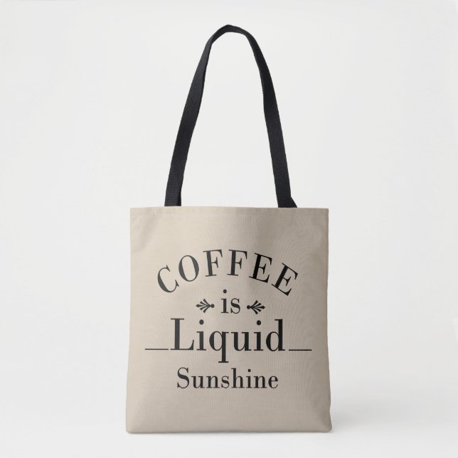 Tote Bag drinker dit à propos du café (Devant)