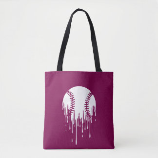 Tote Bag Dripping Baseball Design for Bold Sports Fans