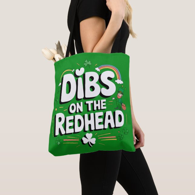 Tote Bag Droit sur la rousse drôle de la Saint-Patrick (De près)