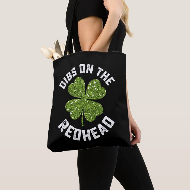 Tote Bag Droit sur la rousse Shamrock de la Saint-Patrick (De près)