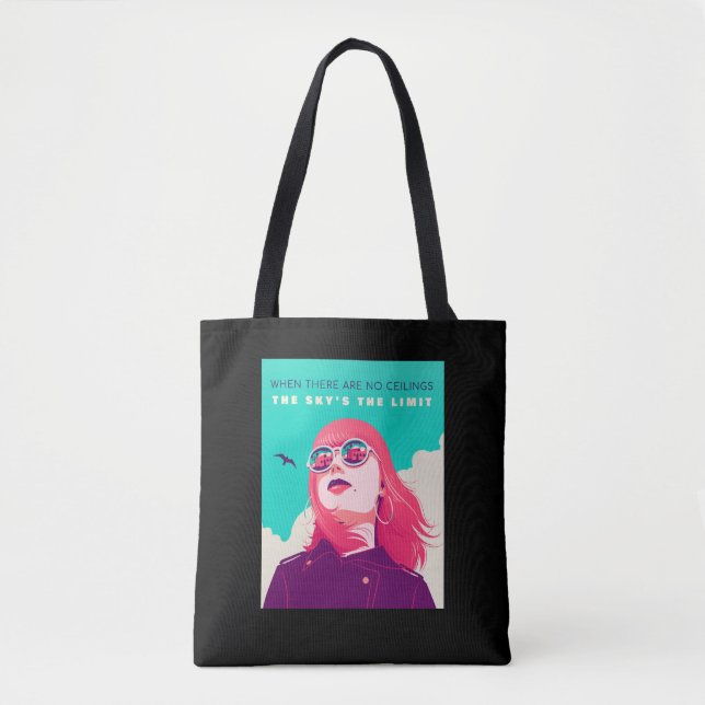 Tote Bag Droits des femmes | Le ciel est la limite Illustra (Devant)