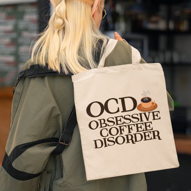 Tote Bag Drôle accroc au café (Créateur téléchargé)