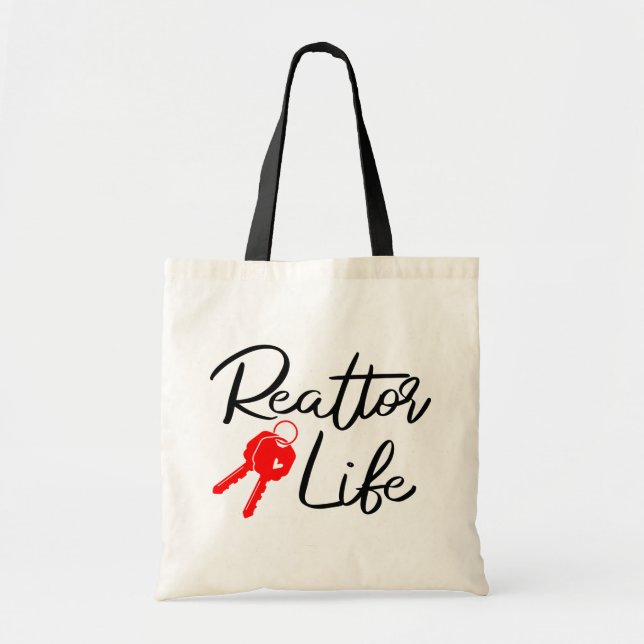 Tote Bag Drôle Agent Immobilier Cadeau Home Broker Realtor (Devant)
