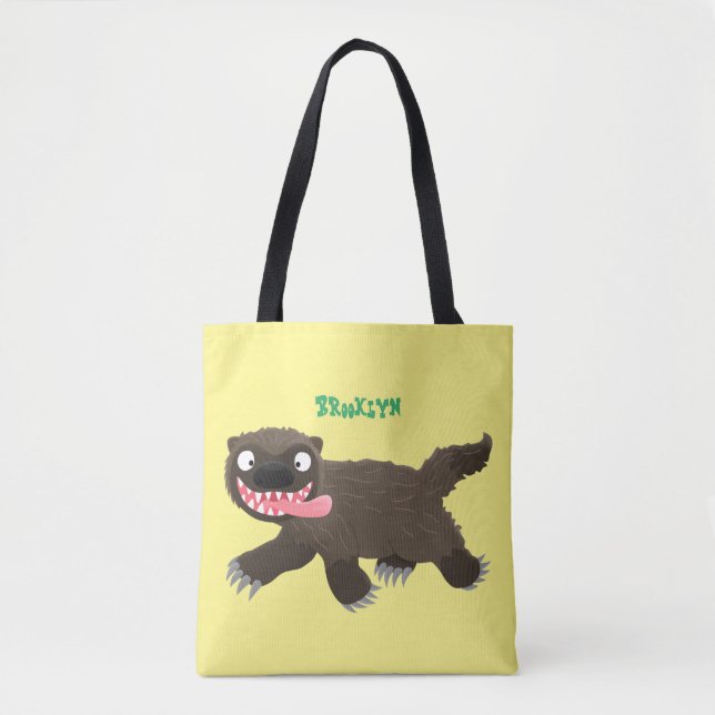 Tote Bag Drôle animal avide de carcajou (Devant)