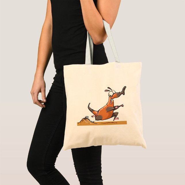 Tote Bag Drôle Anteater Cartoon Quirky Running Animal (Créateur téléchargé)