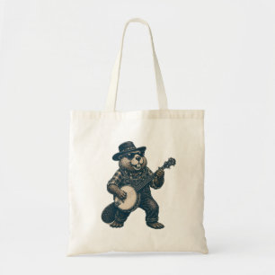 Tote Bag Drôle Art de musique country vintage bluegrass cas