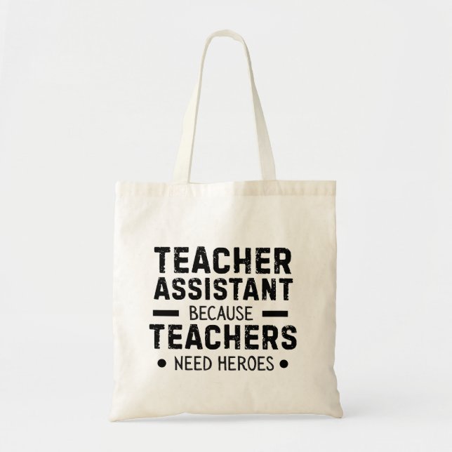 Tote Bag drôle assistant enseignant blague (Devant)