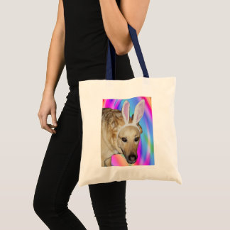 Tote Bag Drôle Berger Allemand Chien & Oreilles Lapin Pâque