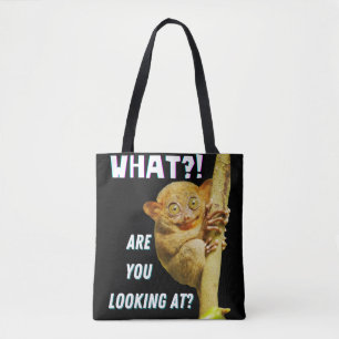 Tote Bag Drôle Big Eyed Tarsier Ce que vous regardez