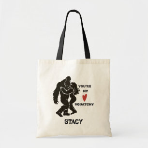 Tote Bag Drôle BigFoot “Tu es mon Squatchy” Couple romantiq