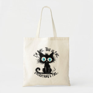 Tote Bag Drôle Black Cat Art C'est bon Je suis parfait Tout