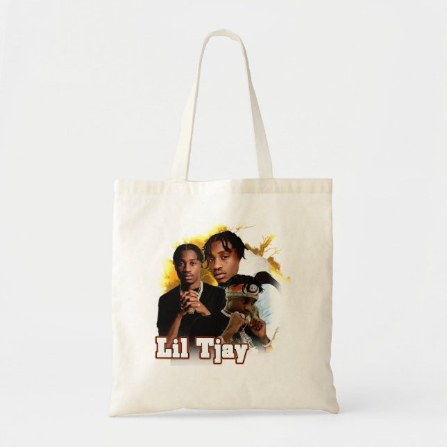 Tote Bag Drôle Cadeau Pour Rapper Lil Tjay Cadeaux Hiphop P (Devant)