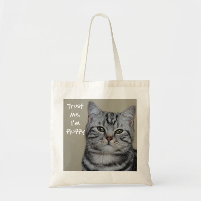 Tote Bag Drôle chapeau Faites-moi confiance Je suis Fluffy (Devant)