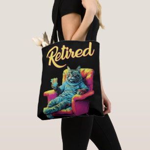 Tote Bag Drôle Chat sur canapé Retraite